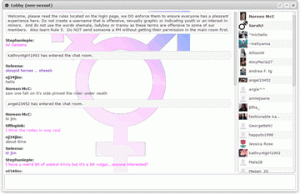 Transgender chat on desktop or mobile